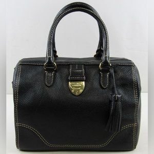 RALPH LAUREN Leather Top-Handle Purse, (11"L x 8"H x 7"W)